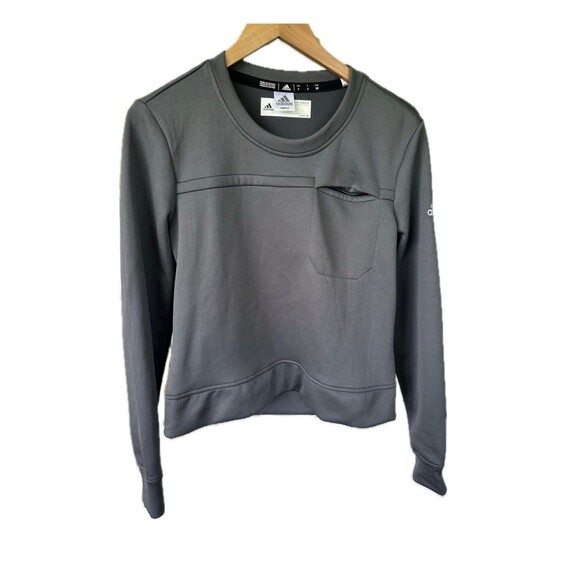 Adidas AEROREADY SAMPLE Crew Neck Front Slit Chest Pocket Pullover Sweatshirt S - Picture 1 of 8